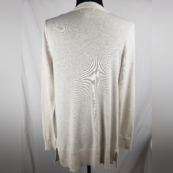 Amazon Essential Beige Long Sleeve Open Front Cardigan Sz XS - Picture 4 of 10